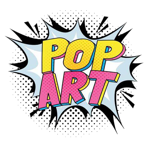 Pop art logo